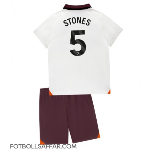 Manchester City John Stones #5 Bortadräkt Barn 2023-24 Kortärmad (+ Korta byxor)